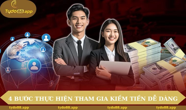 Đại lý TYDO88 3 4 bước thực hiện tham gia kiếm tiền dễ dàng