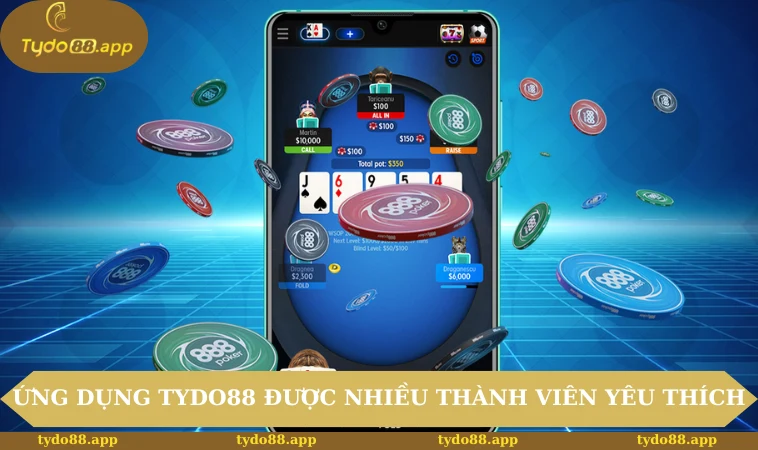 Phiên bản ứng dụng TYDO88 được nhiều thành viên yêu thích